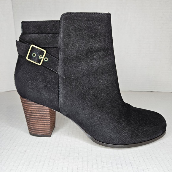 Women's Cole Haan Grand.OS Cassidy Black Nubuck Leather‎ Ankle Booties Size 10B - Picture 1 of 8